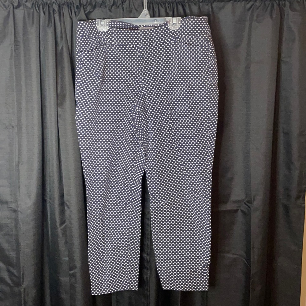 Blue Pixie Pants with White Polka Dots, Size L